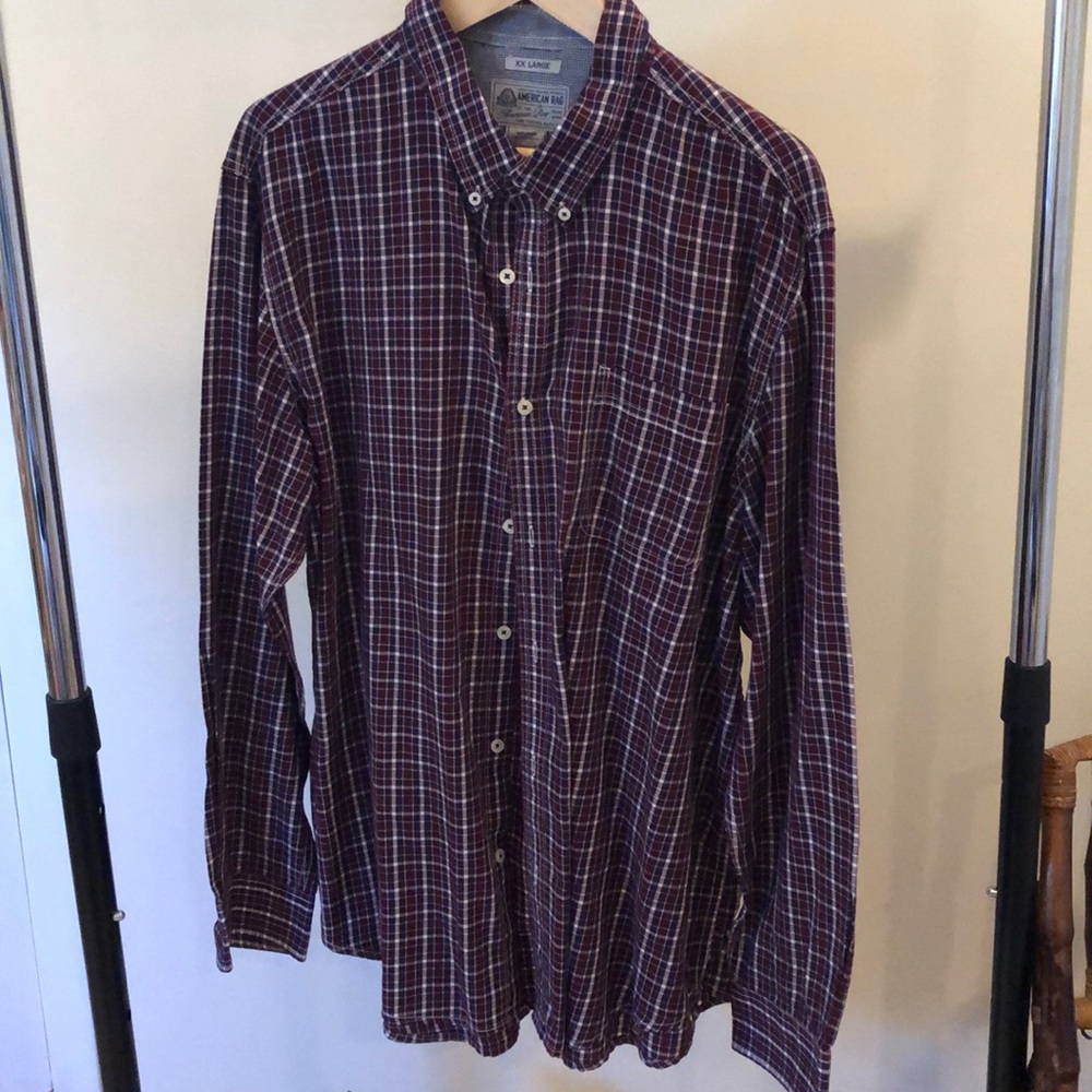 American Rag plaid long sleeve shirt with pocket